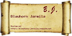 Blauhorn Jarmila névjegykártya